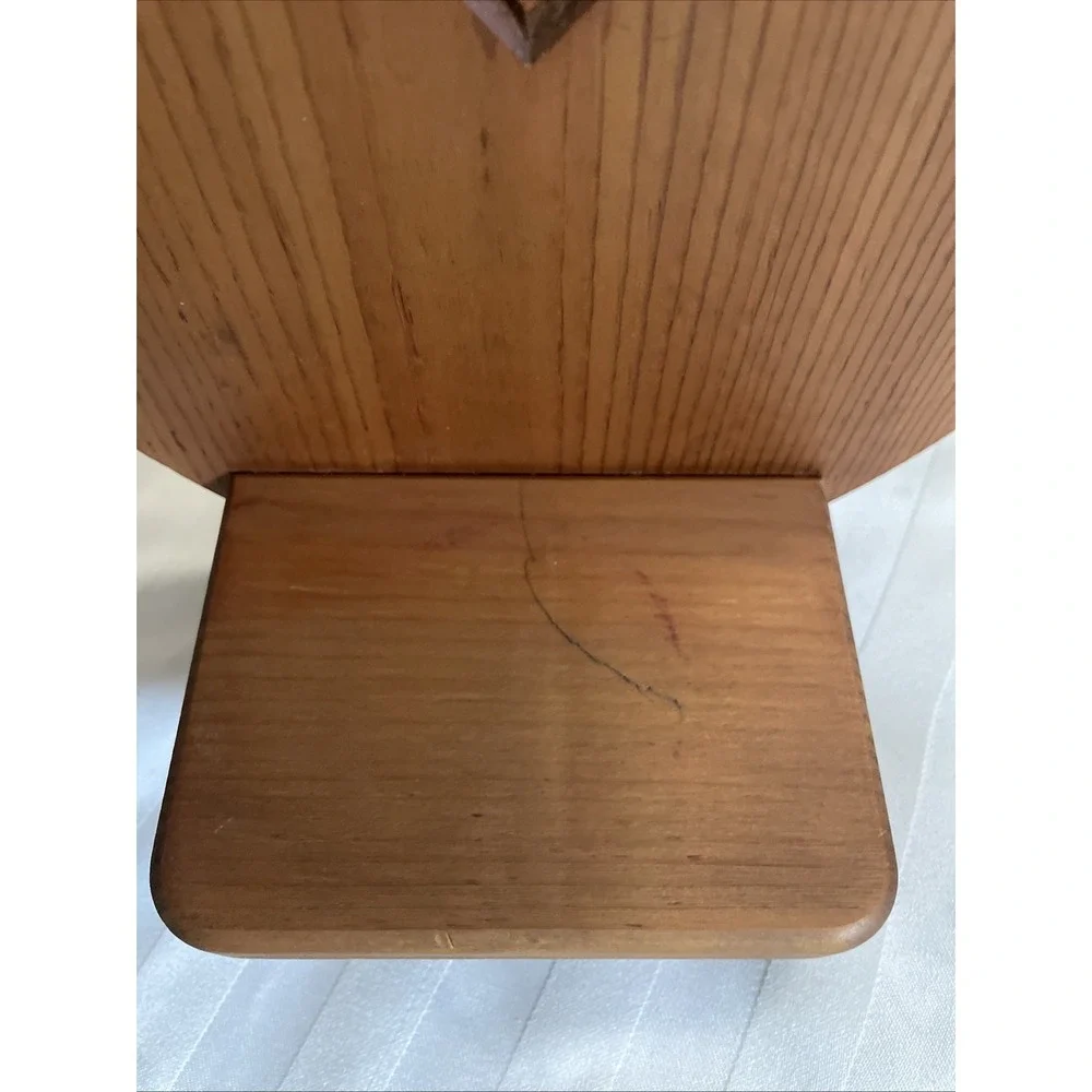 Vintage 3 Tier Wooden Heart Shape Shelf with Peg Cottagecore Grandma Country
